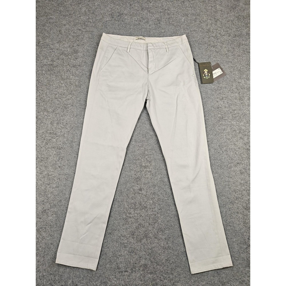 Dondup Pants Mens 35x32 Gray Gaubert‎ Chino Stretch Cotton Made Italy New